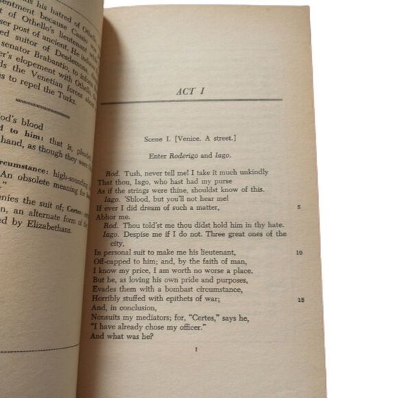Othello Shakespeare Vintage 1957 Paperback Folger Library First Edition Classic. - Picture 6 of 14